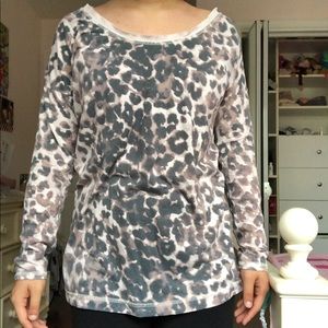 Rebecca Taylor Cheetah Print Long Sleeve Shirt